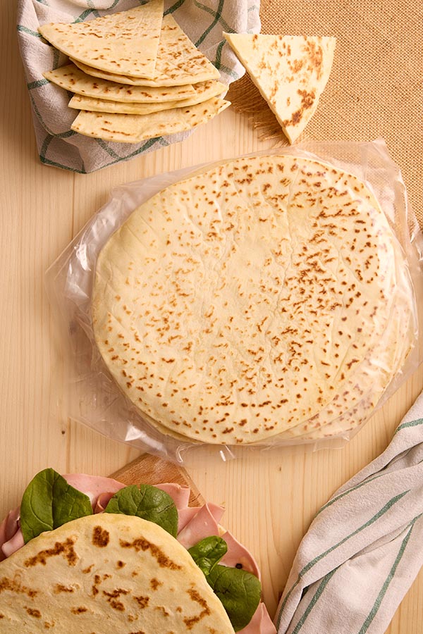 piadine artigianali sotto vuoto